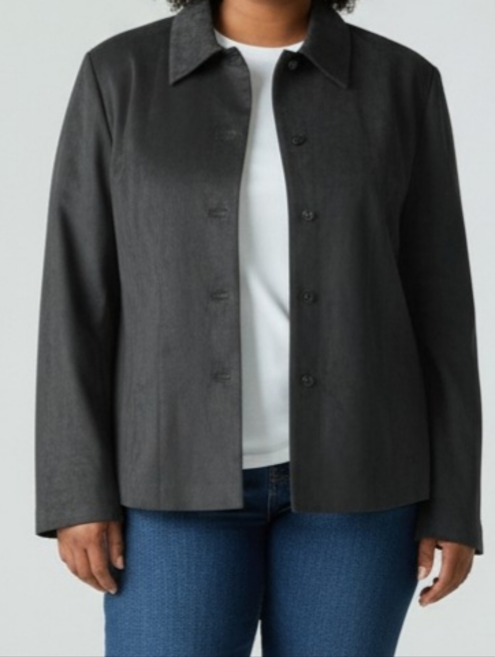 TALBOTS Faux Suede Shirt Jac - Picture 1 of 9